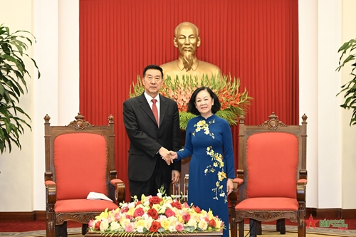 Thường trực Ban Bí thư Trương Thị Mai tiếp đoàn đại biểu Chính hiệp toàn quốc Trung Quốc